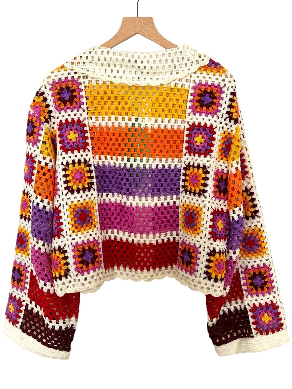 New Farm Rio Crochet Knit Granny Cardigan sz XL - Picture 8 of 15